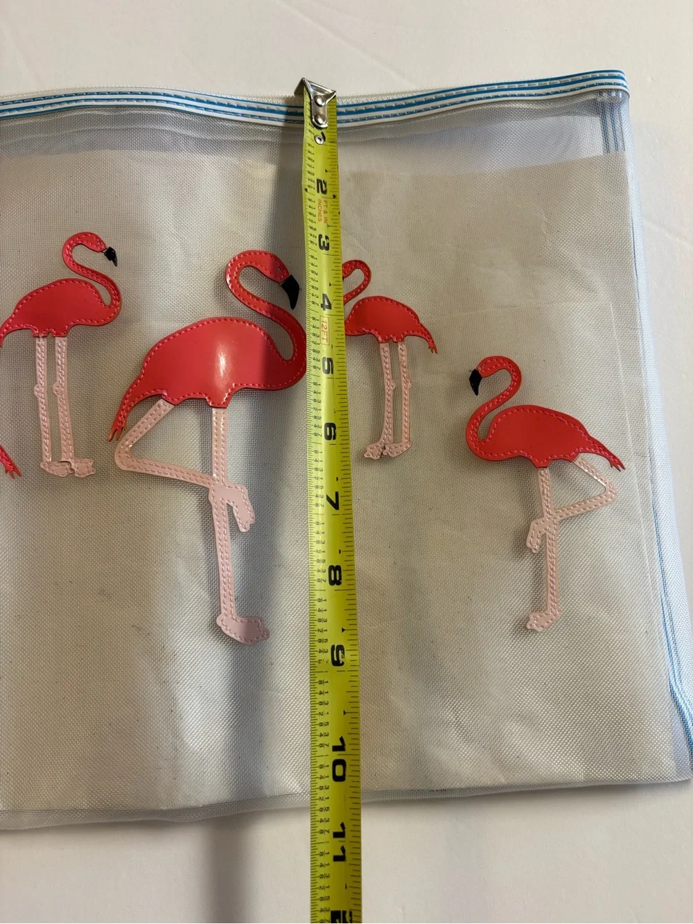LOLO Pink Flamingo Mesh Pouch/make-up bag